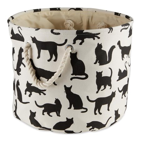 CONVENIENCE CONCEPTS 9 x 12 x 12 in. Cats Meow Round Medium Polyester Pet Bin HI2568267